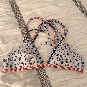 Red White & Blue Stars Bikini Top